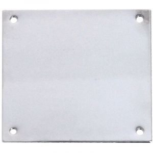 Heracles Plaque de propreté 90x65mm chromée poli 251803 - Chromé poli