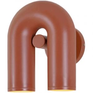 Applique Murale de Couloir, Applique en Forme de U Double Source de Lumi&egrave;re Fer et ABS Lumi&egrave;re Chaude 85 &agrave; 265V pour Couloir (Orange)