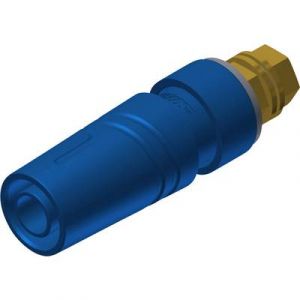 SKS Hirschmann Douille banane de sécurité Ø 4 mm SAB 2600 G M4 Au 972357702 bleu 1 pc(s)