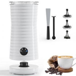 Morpilot Mousseur &agrave; Lait &Eacute;lectrique 4 en 1 &agrave; Mousse Chaude et Froide et Chauffe-lait, Emulsionneur Automatique 400W 240ml pour Cappuccino Macchiato Latte