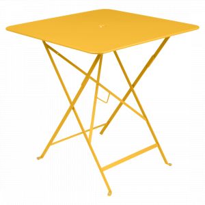 Fermob Table pliante BISTRO carrée - C6 Miel structure - 71 x 71 cm