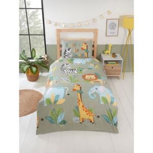 Rapport Home Rumble in The Jungle Parure de lit pour Enfant Vert Simple