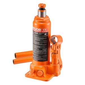 Cric Bouteille Hydraulique Grande-VEVOR-Capacité 4 T-Cric de Levage pour Voiture Plage de Levage 185-350 mm-Orange