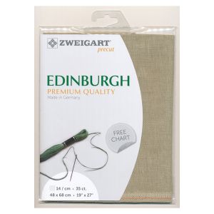 Toile &agrave; broder Edinburgh 14 fils/cm 35 ct 48 x68 cm Sable