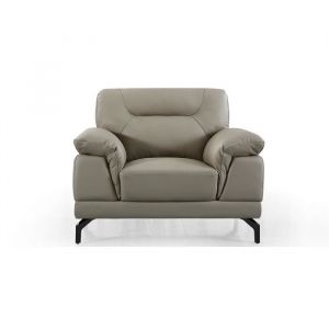 La Maison du Canapé Fauteuil cuir Design BRODY - Beige - {habillage_canape_cuir} - Beige
