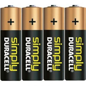 Duracell 4 piles alcalines AA LR06 1.5V Simply