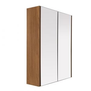 Image de Premier housewares 2403292 Armoire Murale avec 2 Portes Effet Chêne/Miroir…