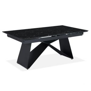 Cotecosy Table de Repas Extensible Nayla 180-260cm Noir