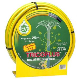 Tuyau d arrosage TRICOPLUS anti-vrille 28 bar - le rouleau 19 x 25 mètres