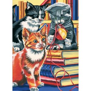 Image de Reeves Peinture par numéros : Chatons joueurs