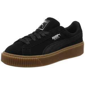 Image de Puma Suede Platform Animal, Sneakers Basses Femme, Noir Black-Silver 01, 38 EU