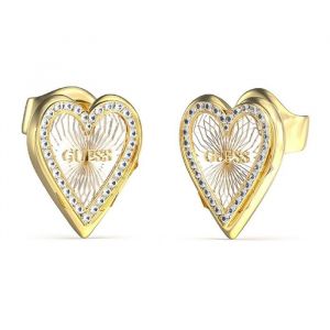 Guess Boucles d'oreilles à fermoir à poussette JUBE03237JWYGRHT/U Acier inoxydable, Émail