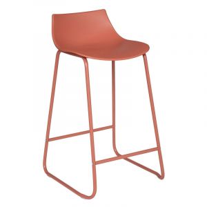 Atmosphera Lot de 2 tabourets bar Design "Otac" - Couleur: Terracotta