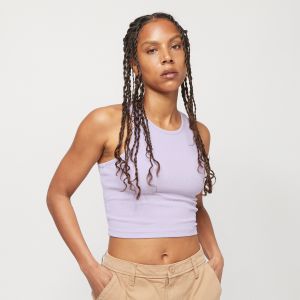 Urban classics Top Cropped c&ocirc;tel&eacute; pour Femme T-Shirt, Lilas
