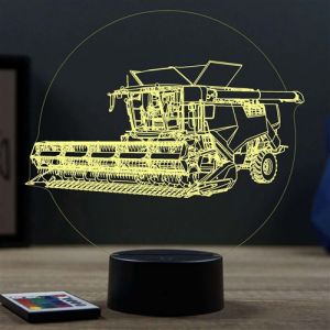 Lampe de chevet veilleuse Moissonneuse batteuse avec télécommande - Cadeau anniversaire surprise Collection Déco