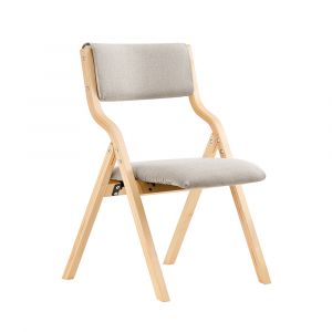 Sobuy Chaise pliante en bois avec assise rembourrée, Chaise pliable pour Cuisine, Bureau FST40-HG