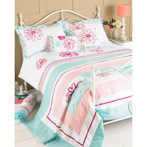 Riva Home Harriet - Couvre-lit (240 x 260 cm) (Vert/Rose) - UTRV455
