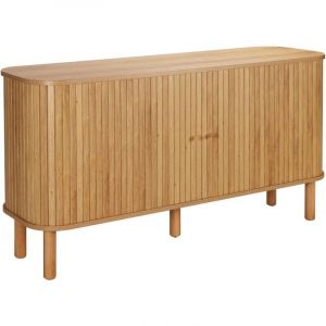 Oviala Buffet 2 portes scandinave rectangulaire L140 cm bois clair