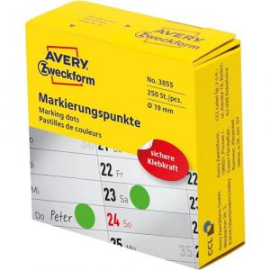 AVERY ZWECKFORM Pastilles de couleurs, 19 mm, vert