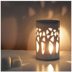 Zen'Ar&ocirc;me Br&ucirc;le Parfum For&ecirc;t Gris - En C&eacute;ramique Laqu&eacute;e - Design Original - 7 x 11 cm