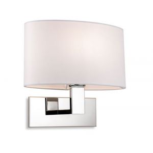 Firstlight Webster Applique Chrome avec Abat Jour Ovale Cr&egrave;me