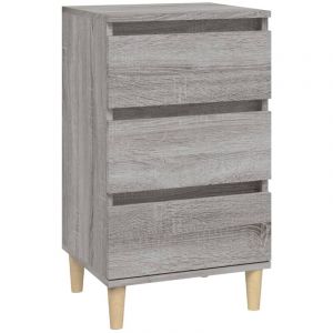 VidaXL Table de chevet sonoma gris 40x35x70 cm bois d'ingénierie Sonoma gris