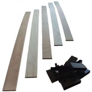 5 lattes + embouts - 780x53x8 mm - lit 160 - pour sommier / bz / clic clac