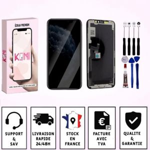 ECRAN POUR IPHONE 11 PRO LCD +OUTILS +ADHESIF NOIR - LCD