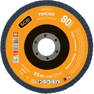 SCID Disque zirconium infinity bombé diamètre 125 mm - Grain 80 - Vendu par 1
