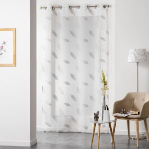 LYRIA Panneau &agrave; &OElig;illets Polyester Gris 240 x 140 x 0,1 cm