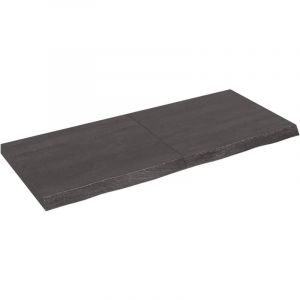 VidaXL Dessus de bureau gris foncé 140x60x6 cm bois chêne traité Dark grey