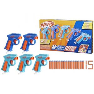 Hasbro N Series Party Pack, 5 Blaster, 15 fl&eacute;chettes N1