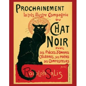 Image de Affiche vintage compagnie Le Chat Noir (40 x 50 cm)