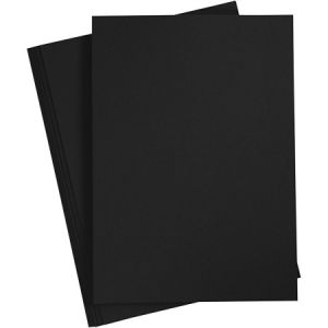 Image de Creotime Assortiment de papier cartonné Noir - A4 - 210-220 gr - 10 pcs