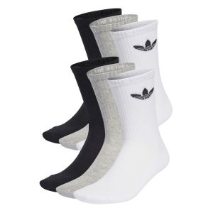 Adidas Originals 6-Pack Trefoil Cushion Crew Socks, Grey - Taille L