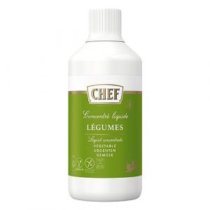 CHEF Concentr&eacute; Liquide L&eacute;gumes - V&eacute;gan Et Sans Gluten - Aides Culinaires, Sauces - Bouteille De 1L