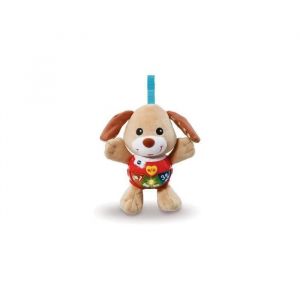 Vtech Peluche D'activites Chien Chant Toutou Brun - Musical, Lumineux, Parlant - Premieres Decouvertes - Jouet D'eveil Bebe