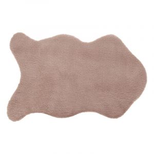 Image de Tapis En Fausse Fourrure L 90 Cm X L 60 Cm Taupe Neuf