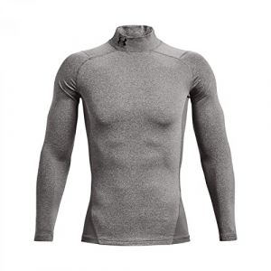 Under Armour Mens ColdGear Armour Compression Mock, Charcoal Light Heather
