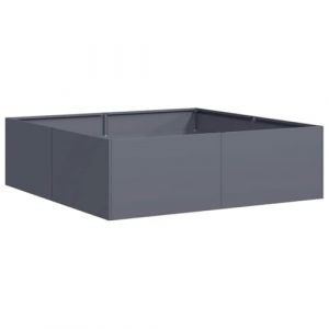 VidaXL Jardinière anthracite 100x100x30 cm acier