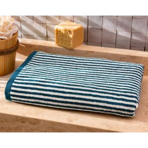 Serviette de bain CHARLIE bleue canard en coton
