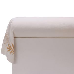 Taie de traversin coton lav&eacute; FRISSON - blanc