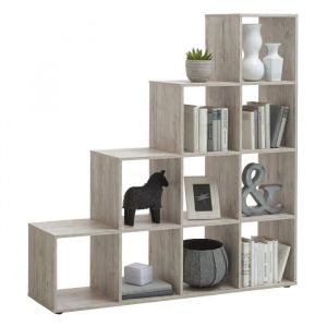 Image de FMD Möbel MEGA Bibliothèque contemporain décor chêne sable - L 138,5 cm