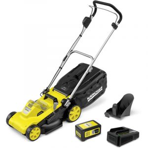 Kärcher Tondeuse à gazon sans fil lmo 3-18 Battery Set (batterie 18 v incluse) - coupe 34 cm - moteur brushless - 350 m² d'autonomie
