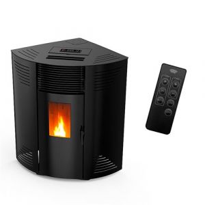 Po&ecirc;le &agrave; granul&eacute;s d'angle &eacute;tanche Iseos 12,2 kW Noir Sannover