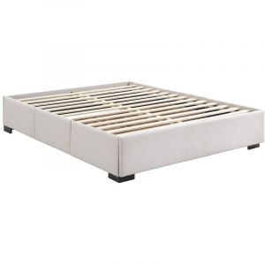 Sommier avec tiroirs 180 x 200 cm - Tissu beige - KOLANE de YSM&Eacute;E