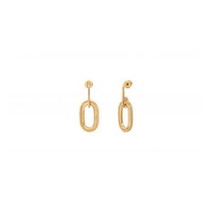 Satellite Boucles d'oreilles percées glamour métal I doré Jaune