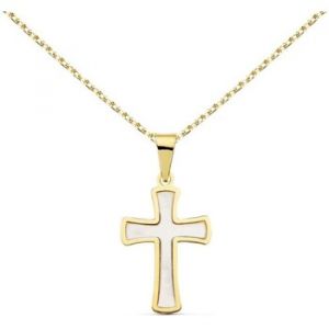 Pendentifs L'atelier D'azur Collier - Médaille Croix Or 18 Carats 750/000 Jaune et Nacre - Couleur Unique - Taille Doré