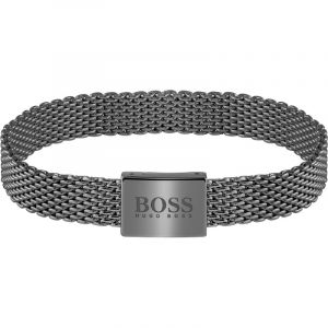 Image de Boss Effect Hugo - Bracelet en maille métallique - Gris