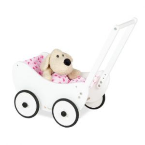 Pinolino Poussette pour poupée Trixi bois, blanc 2 pièces